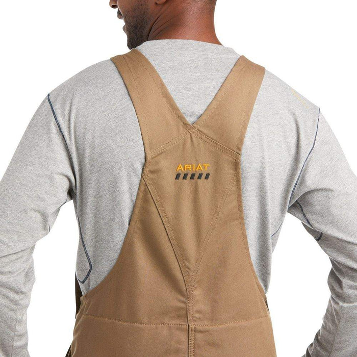 Ariat Mens Rebar Canvas Field Khaki Stretch Insulated Bib