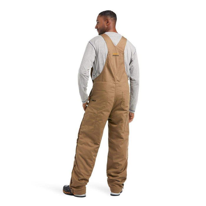 Ariat Mens Rebar Canvas Field Khaki Stretch Insulated Bib