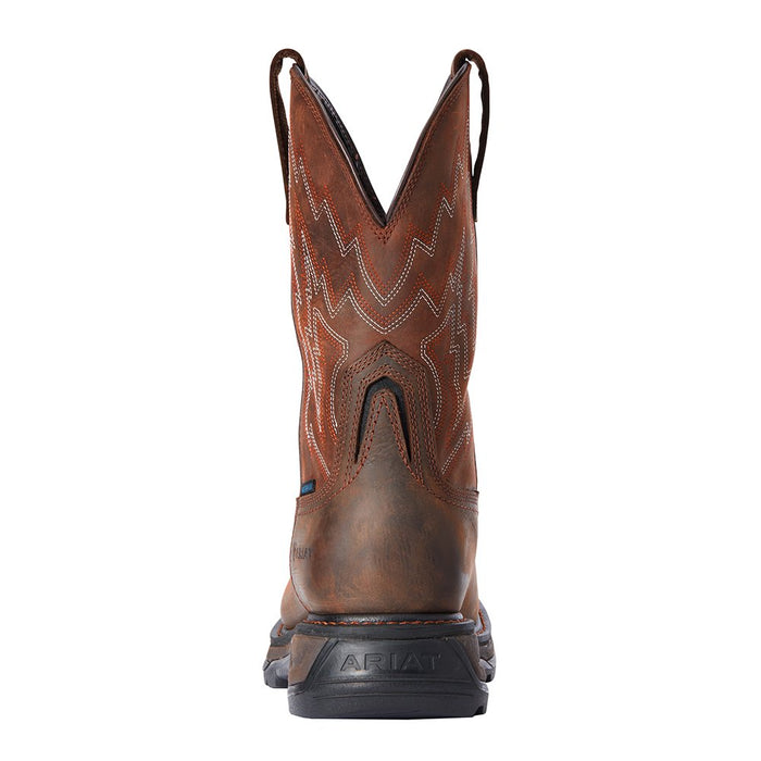 Ariat Men's Big Rig H2O Dark Brown 11in. Distressed Brown Top Soft Toe Work Boot