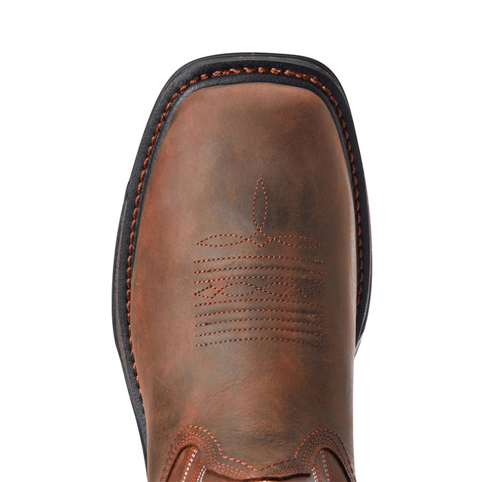 Ariat Men's Big Rig H2O Dark Brown 11in. Distressed Brown Top Soft Toe Work Boot
