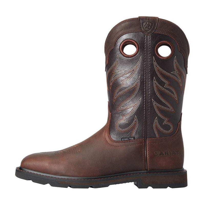 Ariat Men's Groundwork Bitter Brown 11in. Brown Top Steel Wide Square Toe