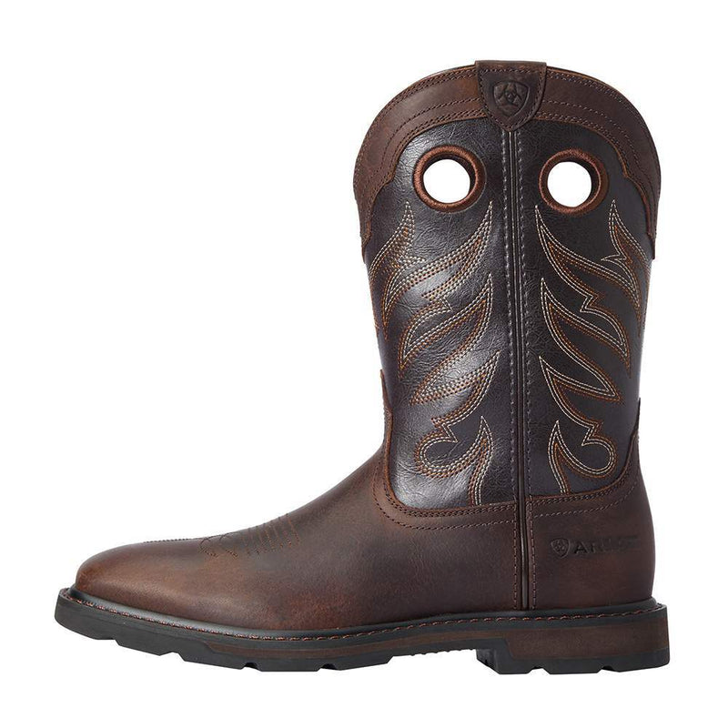 Ariat MEN`S GROUNDWORK WST BROWN 11` BITTER BROW SOFT TOE WORK