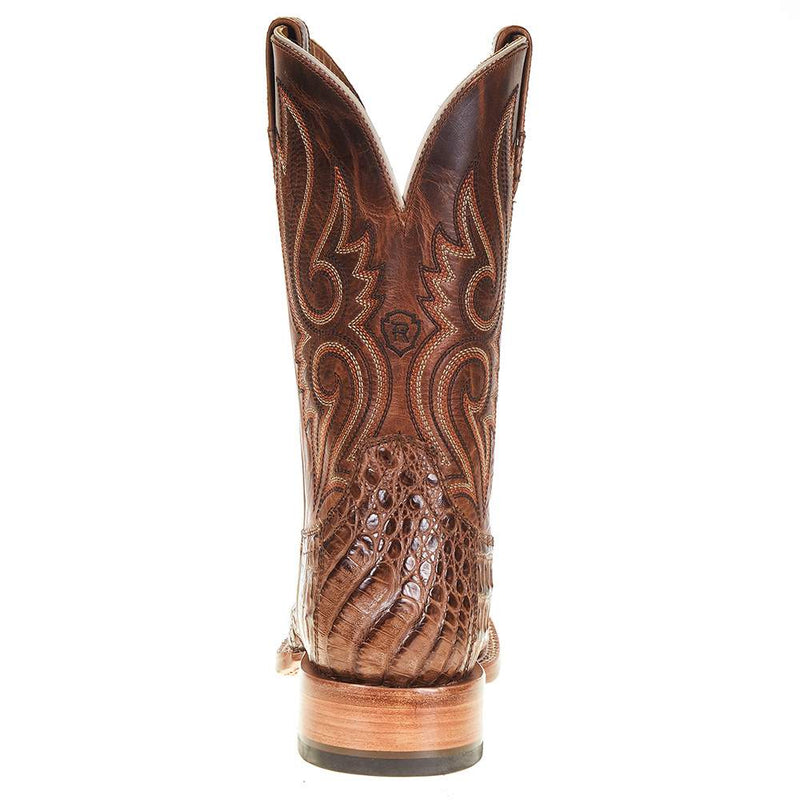 Ariat Men's Relentless Natural Caiman Belly 11in. Carmel Tan Top Boot