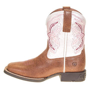 Ariat Youth Tan with Pearlized Double Kicker Adobe Cowboy Boot