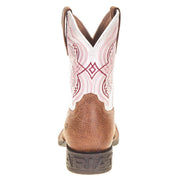 Ariat Youth Tan with Pearlized Double Kicker Adobe Cowboy Boot