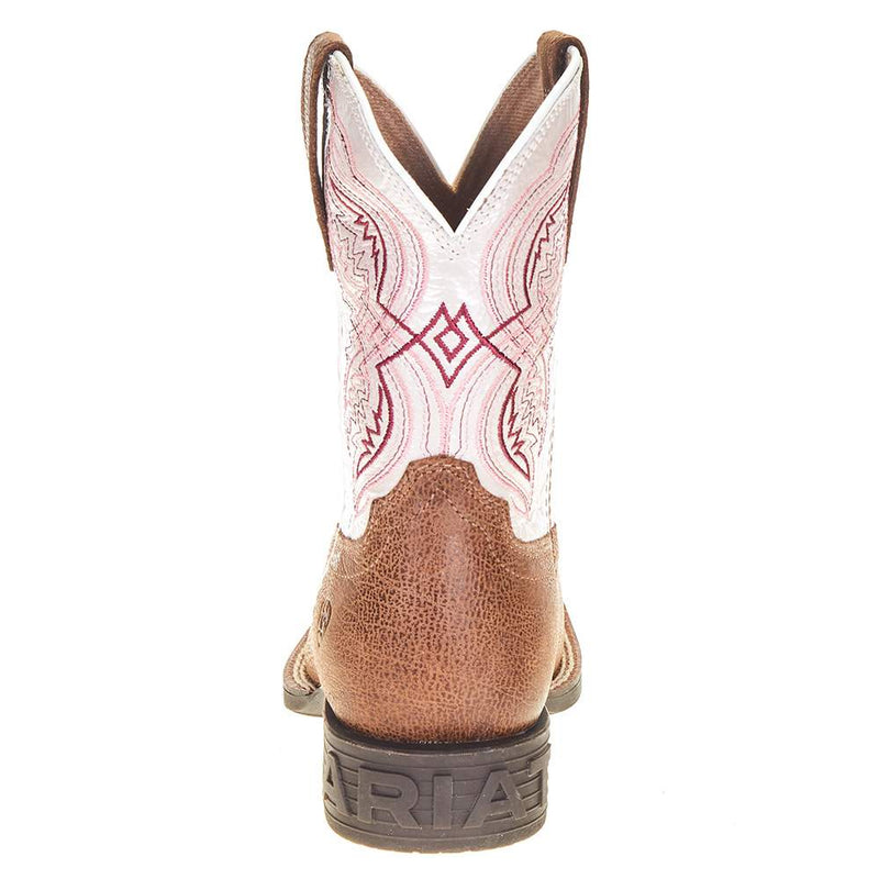 Ariat Youth Tan with Pearlized Double Kicker Adobe Cowboy Boot