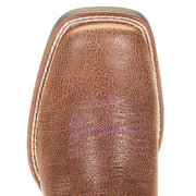 Ariat Youth Tan with Pearlized Double Kicker Adobe Cowboy Boot