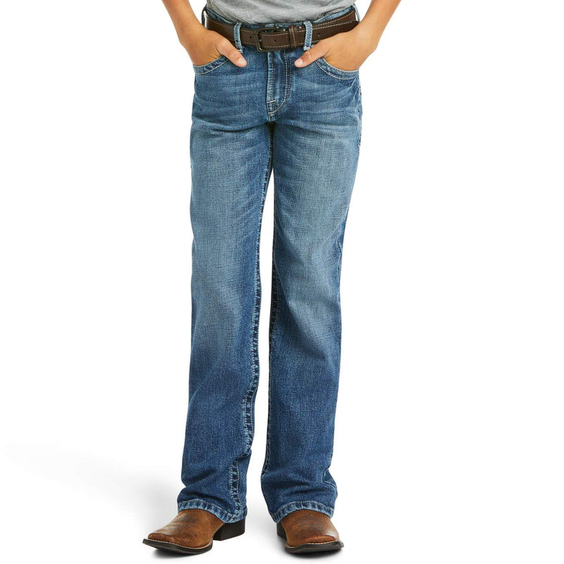 Ariat Boy's B4 Relaxed Stretch Vaquero Fashion Boot Cut Jean