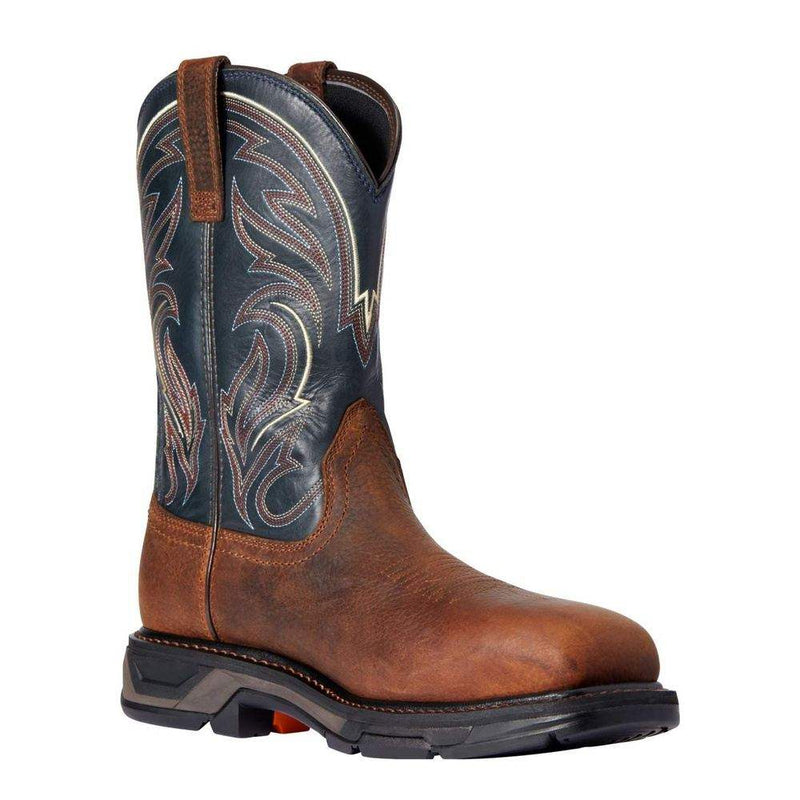 Ariat MEN`S WORKHOG XT COTTONWOOD BROWN OILED 11` MIDNIGHT BLUE TOP