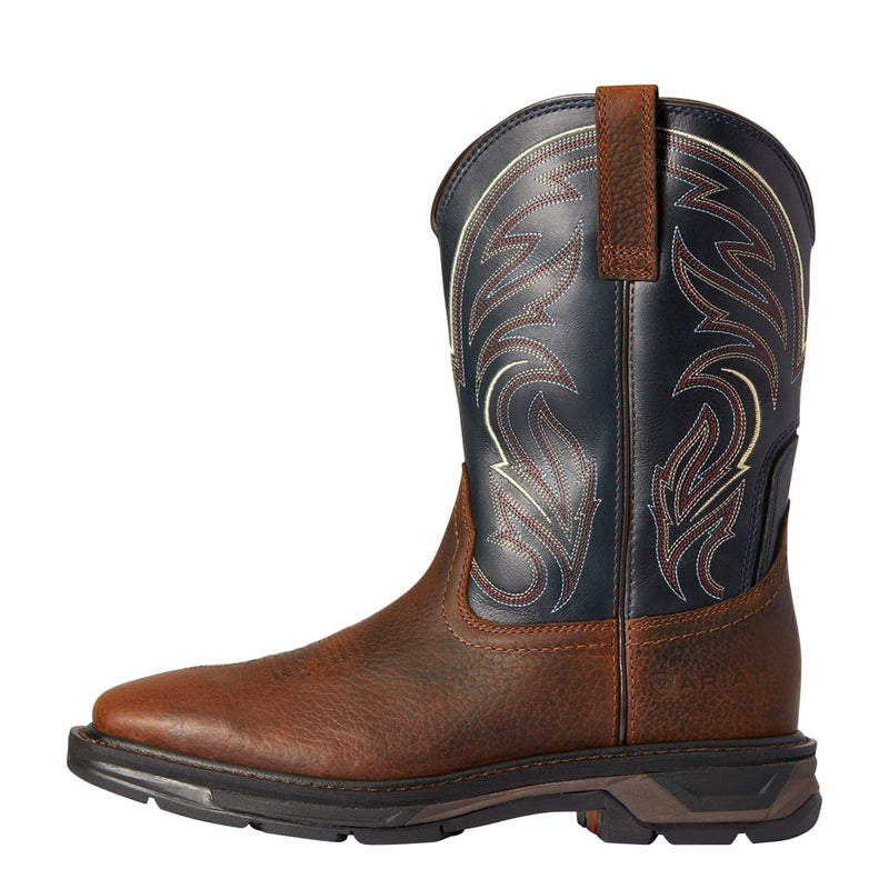Ariat MEN`S WORKHOG XT COTTONWOOD BROWN OILED 11` MIDNIGHT BLUE TOP