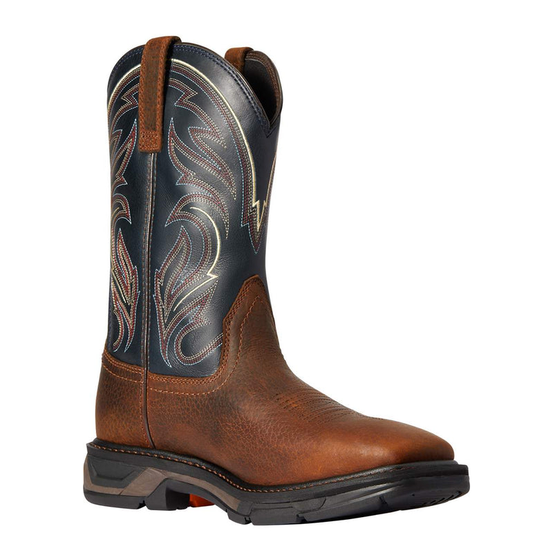 Ariat MEN`S WORKHOG XT COTTONWOOD BROWN OILED 11` MIDNIGHT BLUE TOP