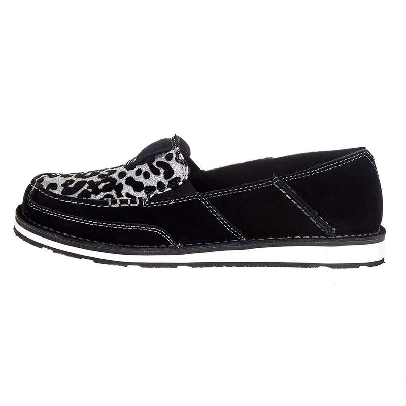 Ariat Womens Black Silver Leopard Print Print Cruiser