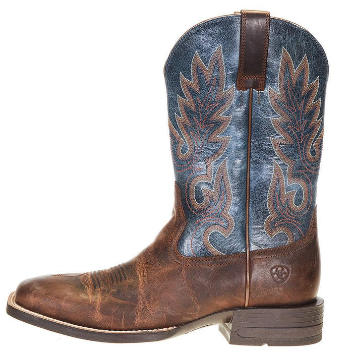 Ariat Men's Layton Weathered Chestnut 11in. Rail Blue Top Square Toe Boot