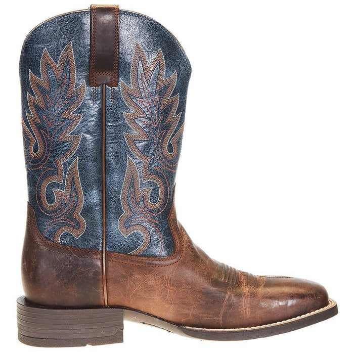 Ariat Men's Layton Weathered Chestnut 11in. Rail Blue Top Square Toe Boot