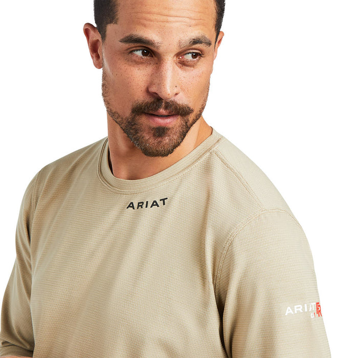 Ariat Mens FR Khaki Base Layer Long Sleeve Tee