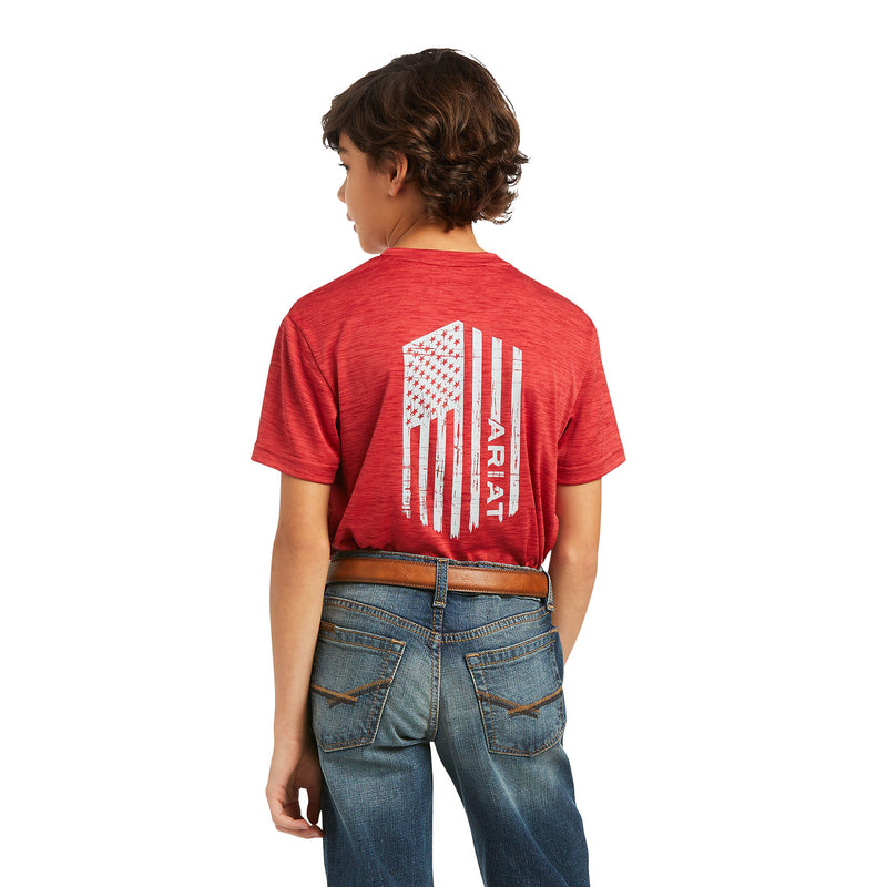 Ariat Boys Charger Flag Scooter Tee
