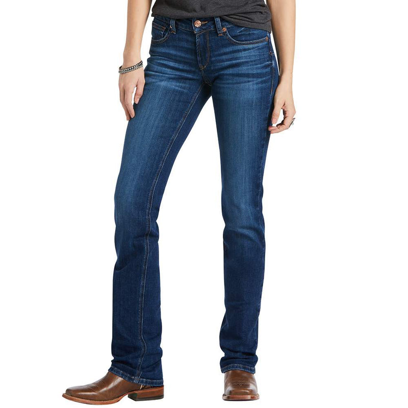 Ariat Women's R.E.A.L. Mid Rise Candace Straight Jean