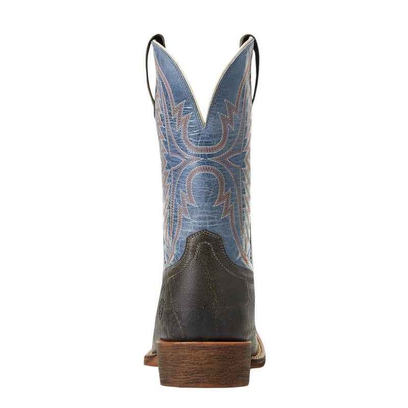 Ariat Men`s Grey/Blue Sport Square Toe Western Boot