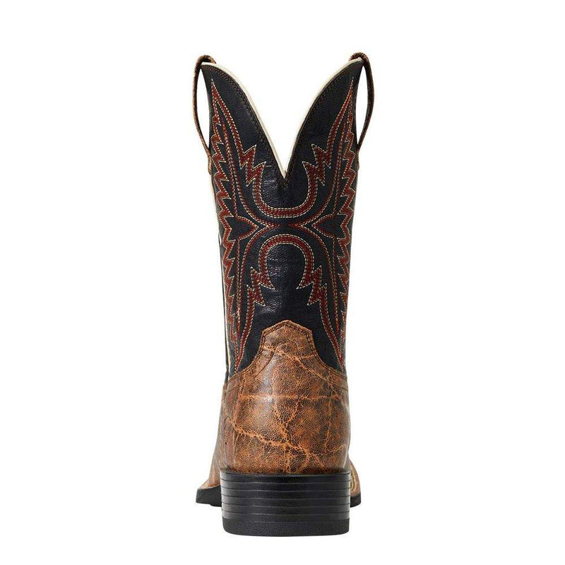 Ariat Men's Brown Sport Elephant Print Square Toe Western Boot