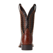 Ariat Men`s Quantum Primo Antique Tobac FQ Ostrich 11in. Thunder Brown Top Square Toe Boots