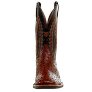Ariat Men`s Quantum Primo Antique Tobac FQ Ostrich 11in. Thunder Brown Top Square Toe Boots