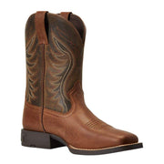 Ariat Childrens Brown Amos Square Toe Western Boot