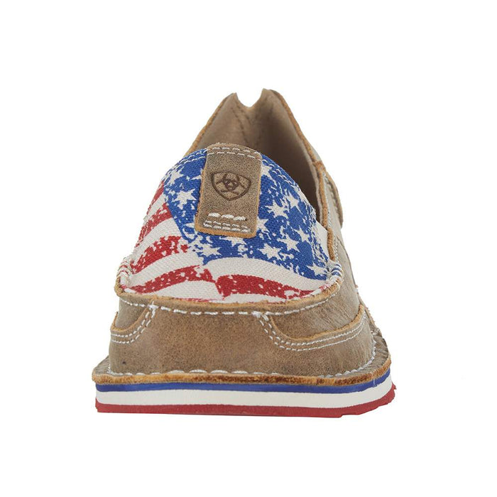 Ariat Womens Crusier Brown Bomber Distressed Flag