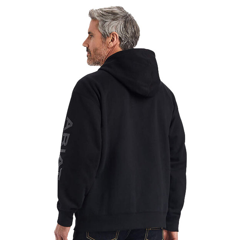 Ariat Men's Logo Hoodie Black Long Sleeve Shirt