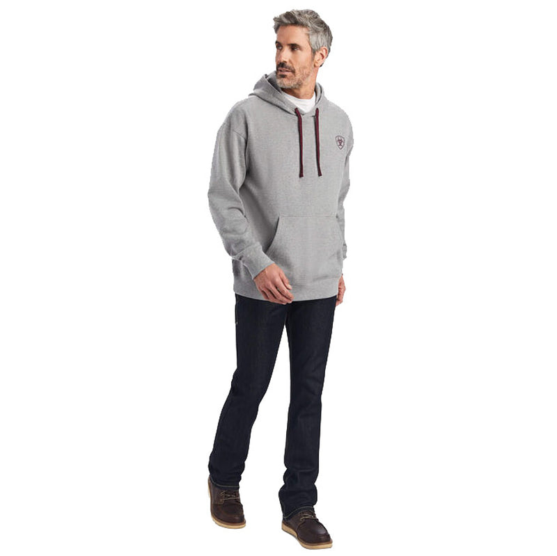 Ariat Men's Logo Hoodie Heather Grey
