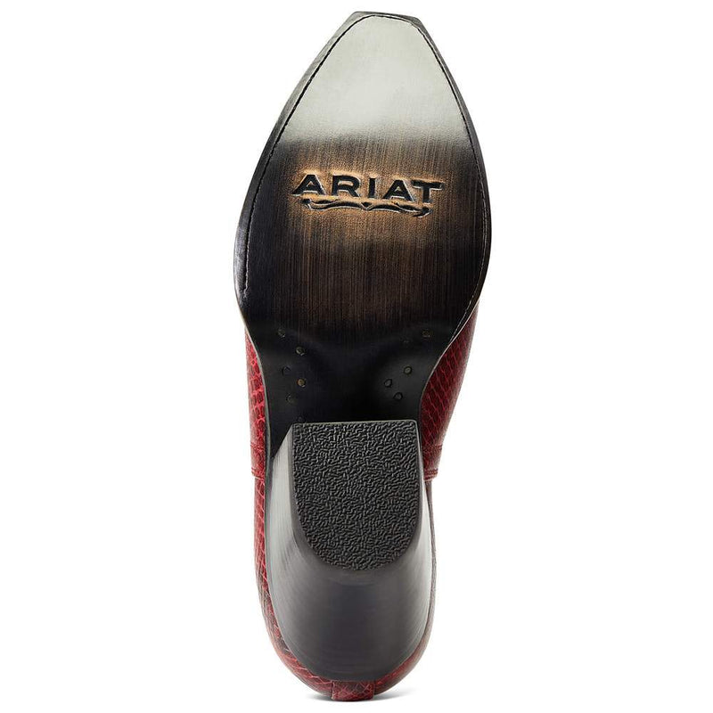 Ariat Womens Red Snake Dixon Bootie 10041030