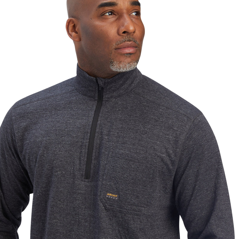 Ariat Men's Charcoal Rebar 1/4 Zip Shirt