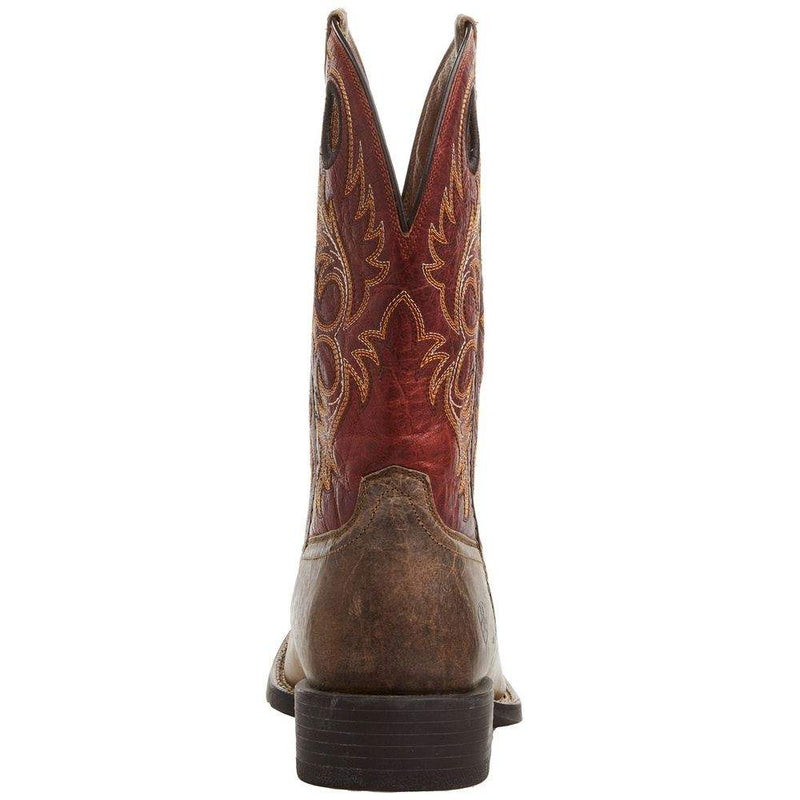Ariat Mens Sport Rodeo Crazy Crunch Tan 11in Orange Top