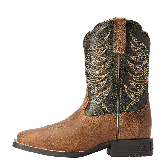 Ariat Youth Distressed Brown Alfalfa Firecatcher Cowboy Boot