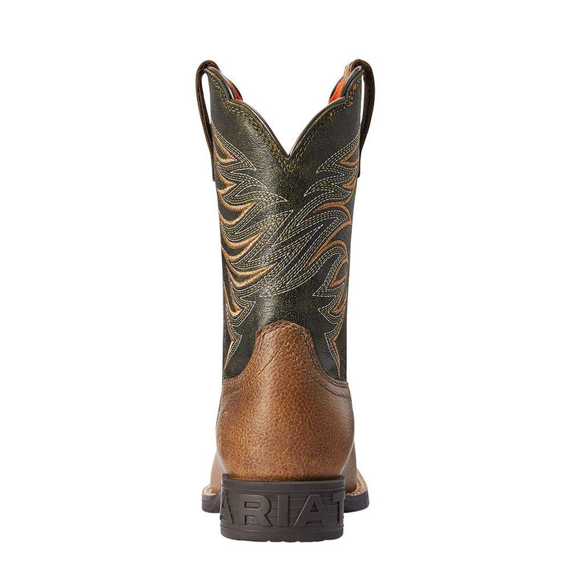 Ariat Youth Distressed Brown Alfalfa Firecatcher Cowboy Boot