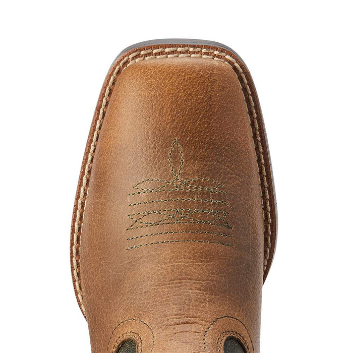 Ariat Youth Distressed Brown Alfalfa Firecatcher Cowboy Boot