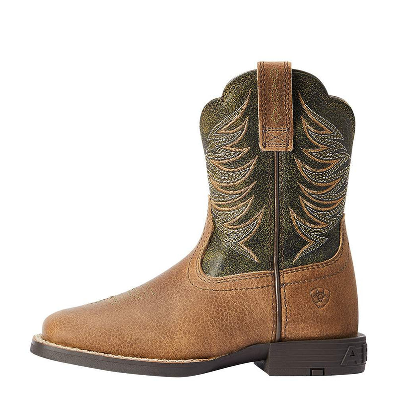 Ariat Kids Distressed Brown Alfalfa Firecatcher Cowboy Boot