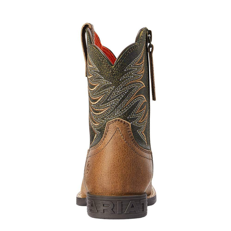 Ariat Kids Distressed Brown Alfalfa Firecatcher Cowboy Boot