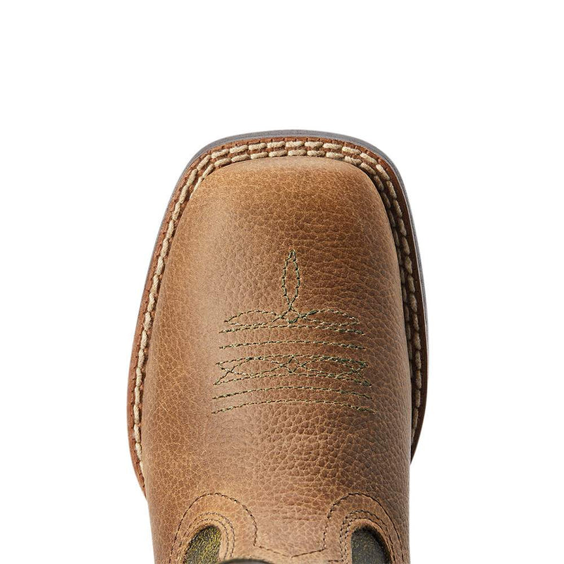 Ariat Kids Distressed Brown Alfalfa Firecatcher Cowboy Boot