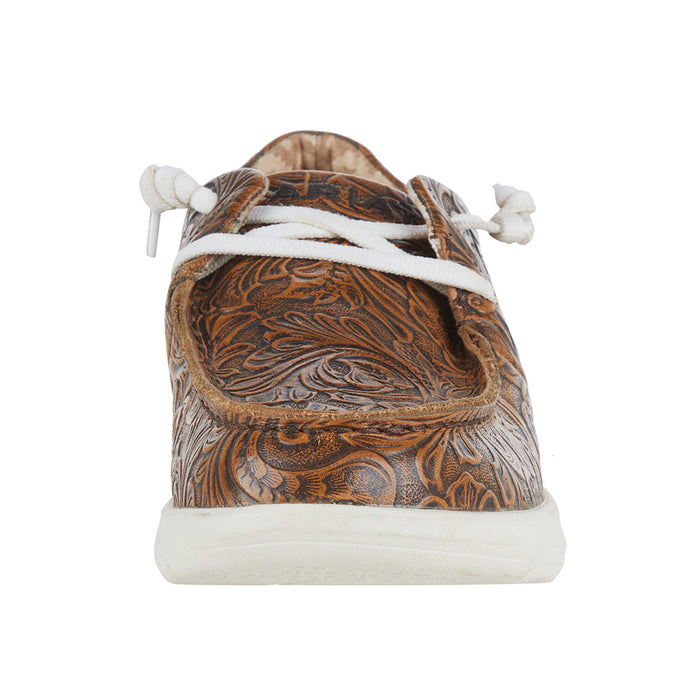 Ariat Women's Brown Floral Emboss Hilo Casual Shoe