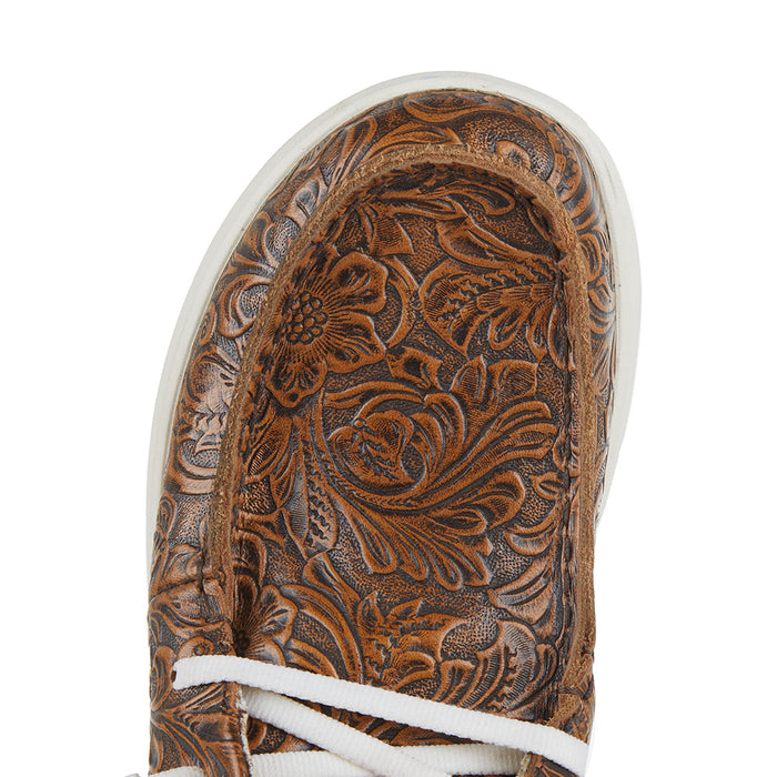 Ariat Women's Brown Floral Emboss Hilo Casual Shoe