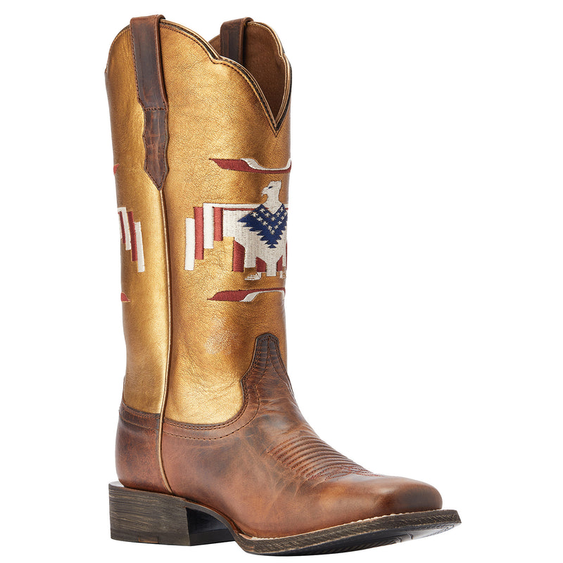 Ariat Women's Frontier Tan 12in. Tan Thunderbird Inlay Cowgirl Boot