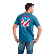 Ariat Men's Steel Blue Heather Flag Flow T-Shirt