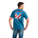 Ariat Men's Steel Blue Heather Flag Flow T-Shirt