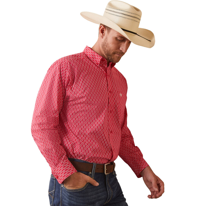 Ariat Mens Neiko Rose Red Shirt