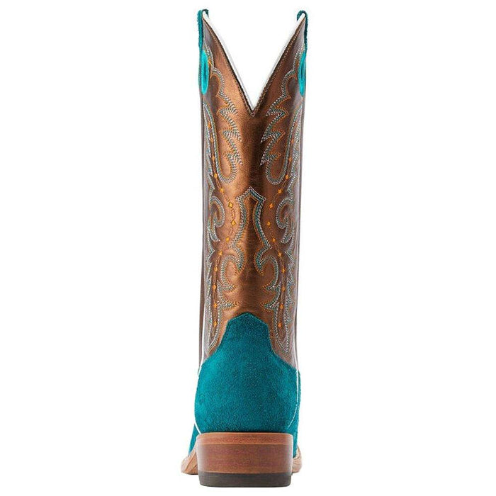 Ariat Womens Futurity Boon Ancient Turqouise Roughout Gilded Mocha Top Boot