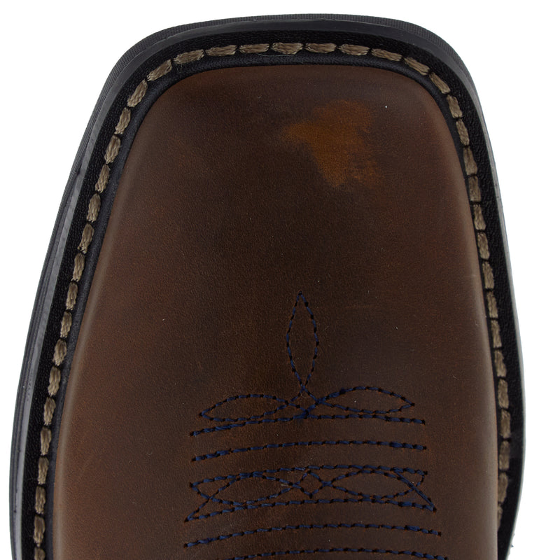 Ariat Kids Workhog XT Venttek Bolt Distressed Tan Ole Blue Boot
