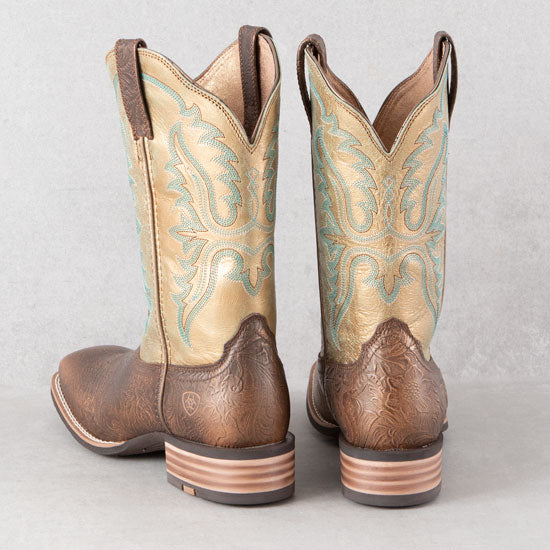 Ariat Womens Olena Bronze Age 11 In Top Cowgirl Boot