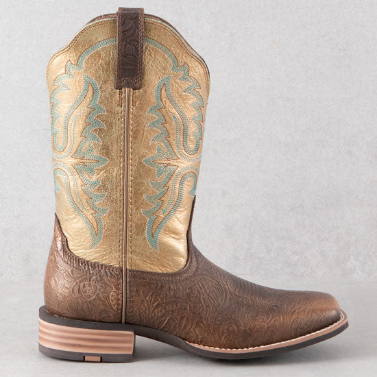 Ariat Womens Olena Bronze Age 11 In Top Cowgirl Boot