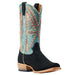 Ariat Men's Futurity Showman Black Roughout Turquoise Top Cowboy Boot
