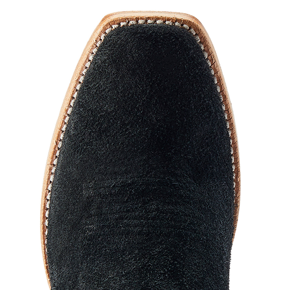 Ariat Men's Futurity Showman Black Roughout Turquoise Top Cowboy Boot